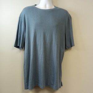 VIA EUROPA Men's Blue Short Sleeve Tee Top Shirt XLT